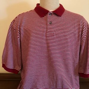 Men’s Adidas Striped Climalite Polo size L Large